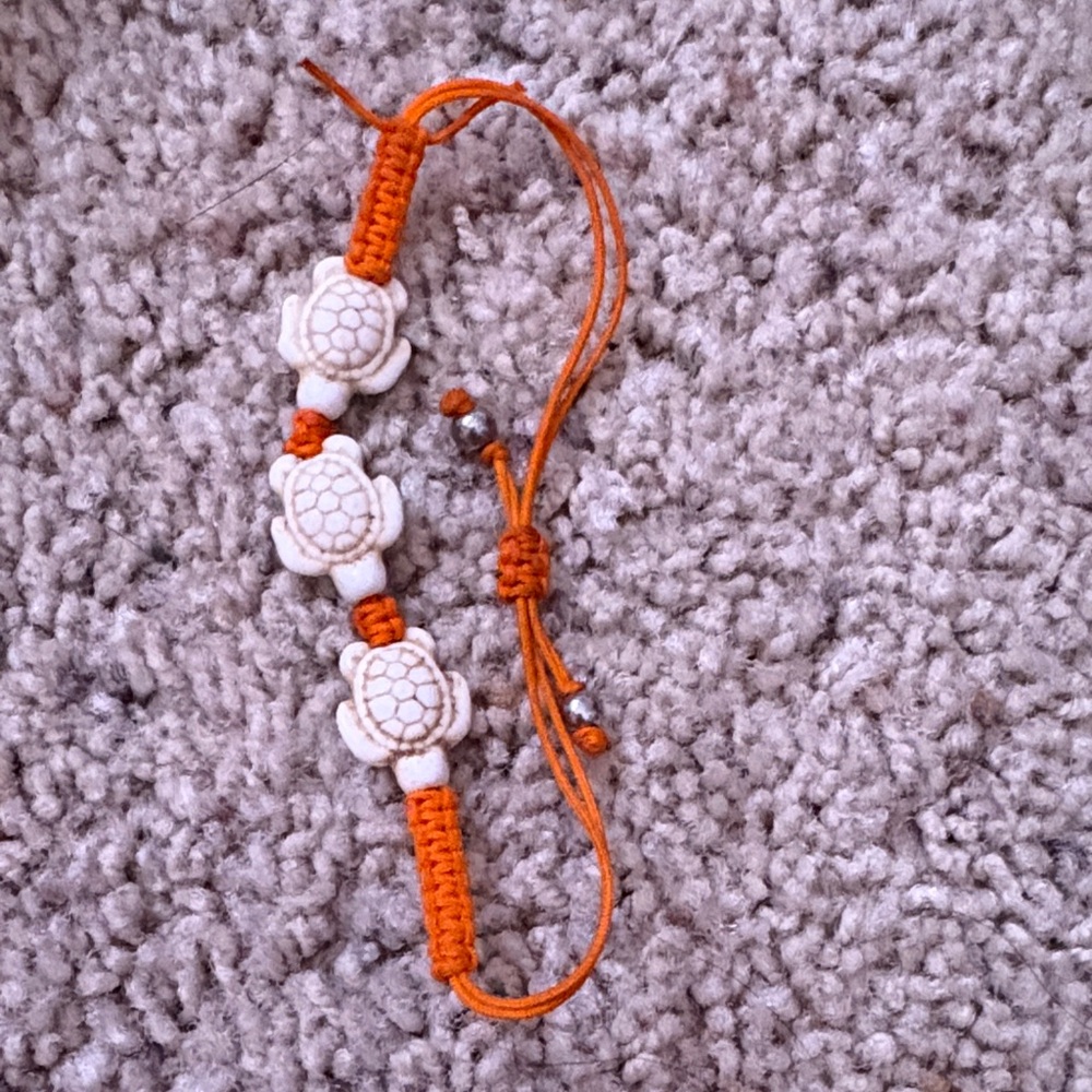Orange turtle bracelet